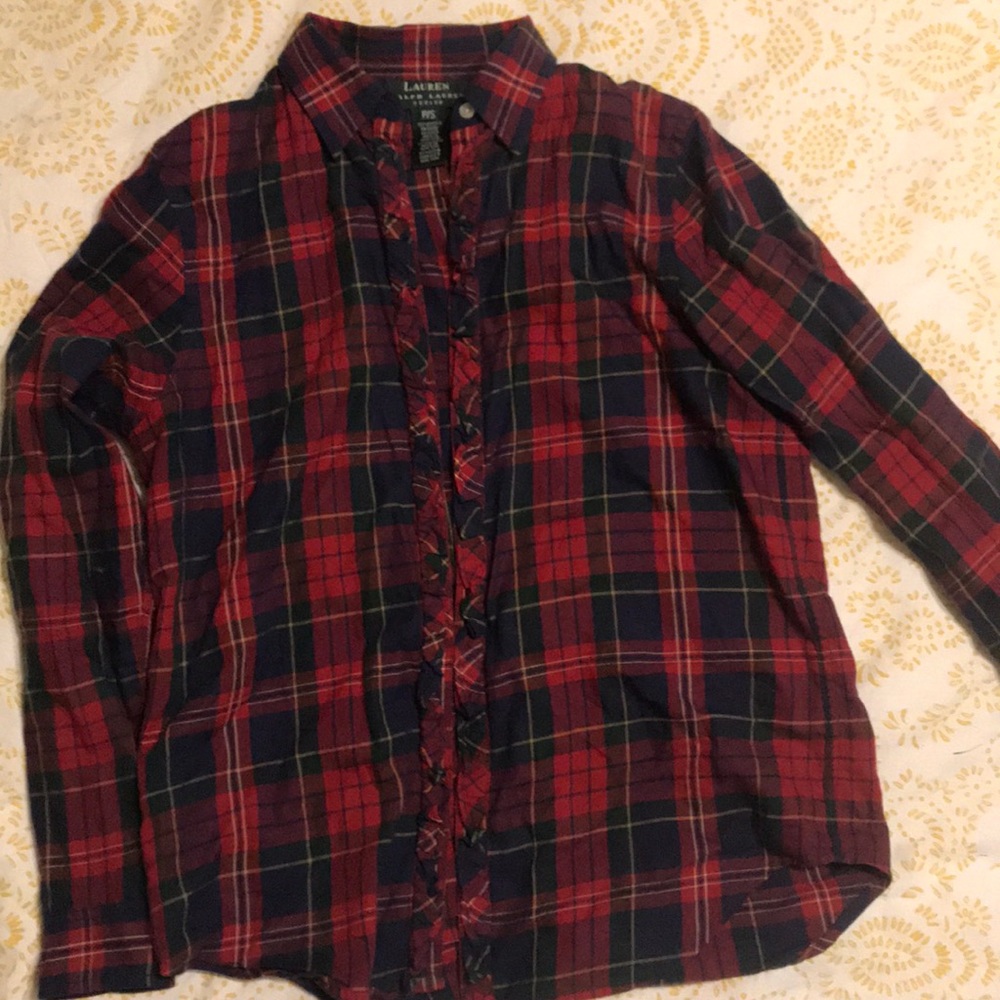 Ralph Lauren plaid blouse